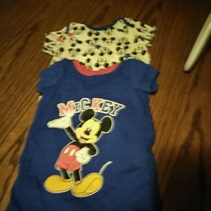 2 mickey mouse rompers 3-6 month